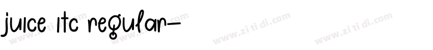 juice itc regular字体转换